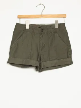 WOMENS ARMY WHALER SHORT - OLIVE - CLEARANCE