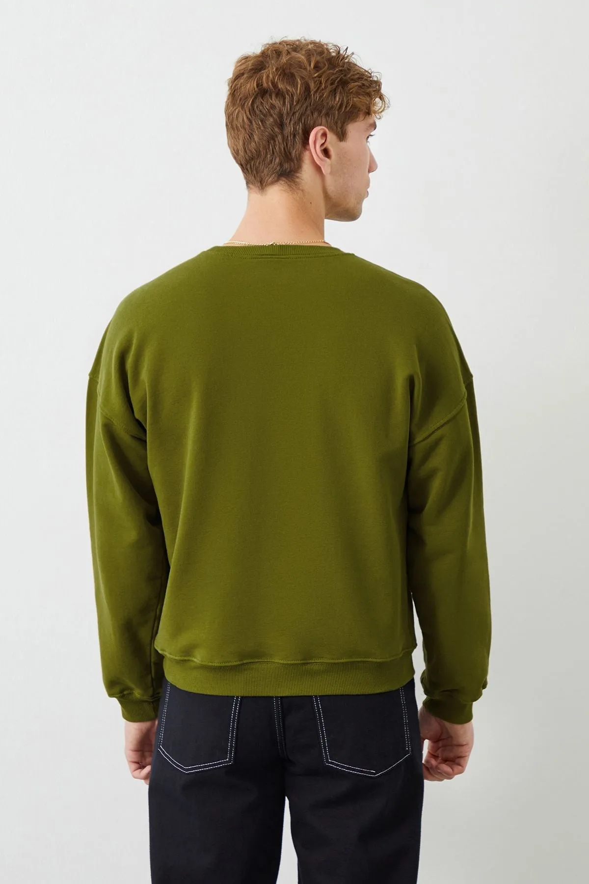 Ziggy Crop Oversize Green Men's Sweatshirt